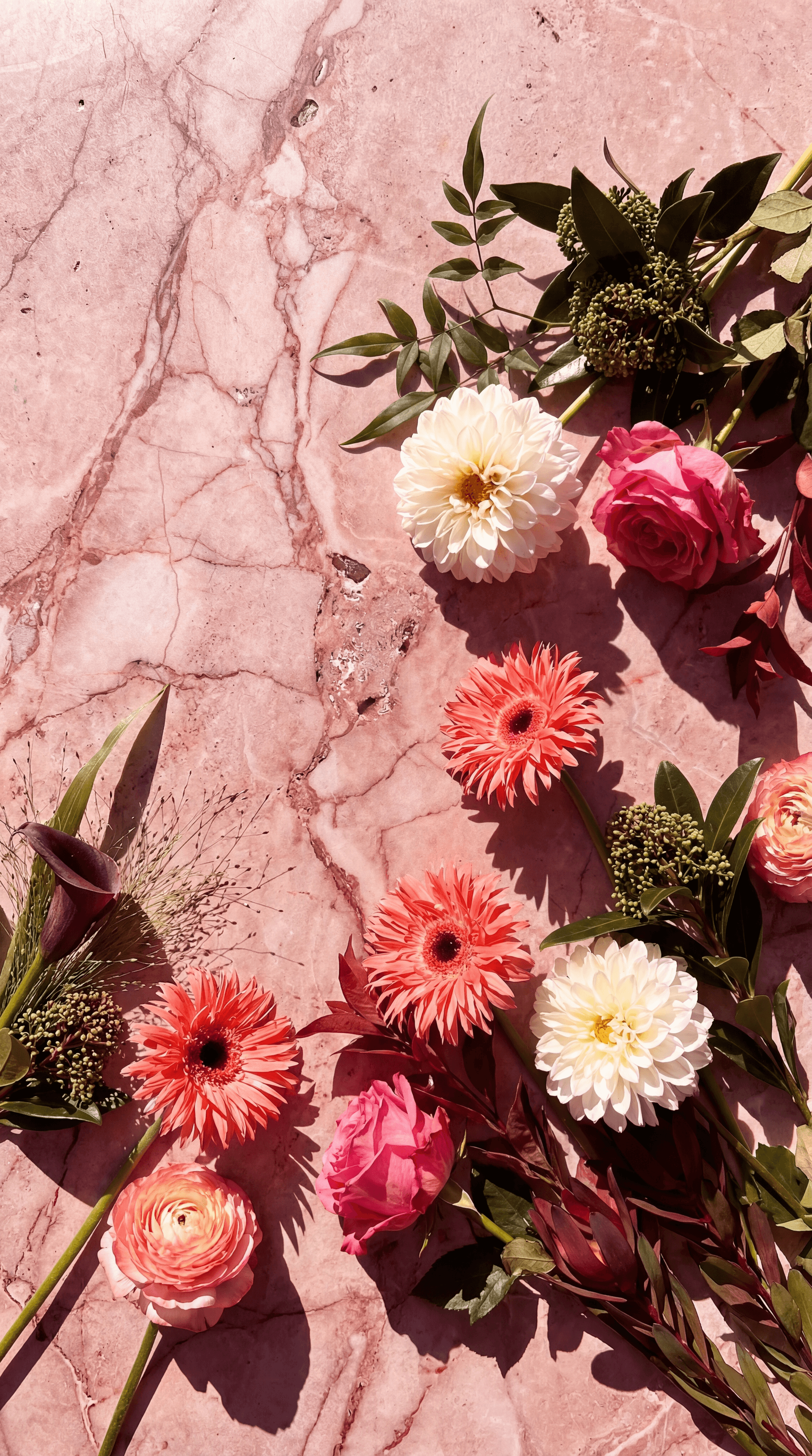 이달의 꽃 - 3월의 꽃 — 튤립과 라넌큘러스에 싱그러운 그린을 더한 봄 한정 꽃다발. 이 계절에만 만날 수 있는 색과 향.